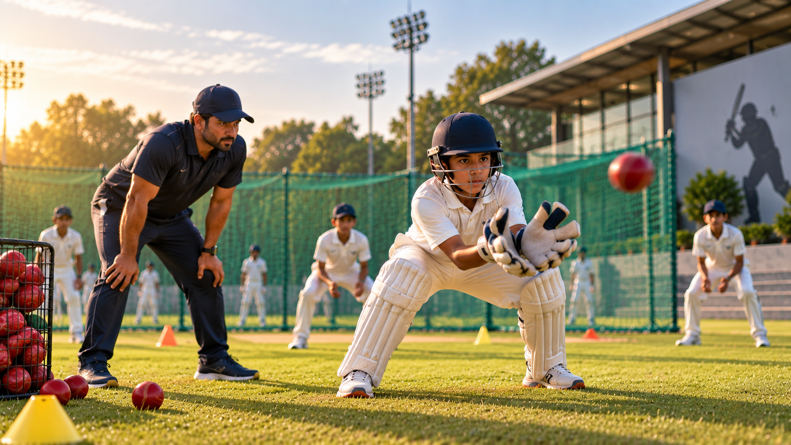 Team of young cricketers